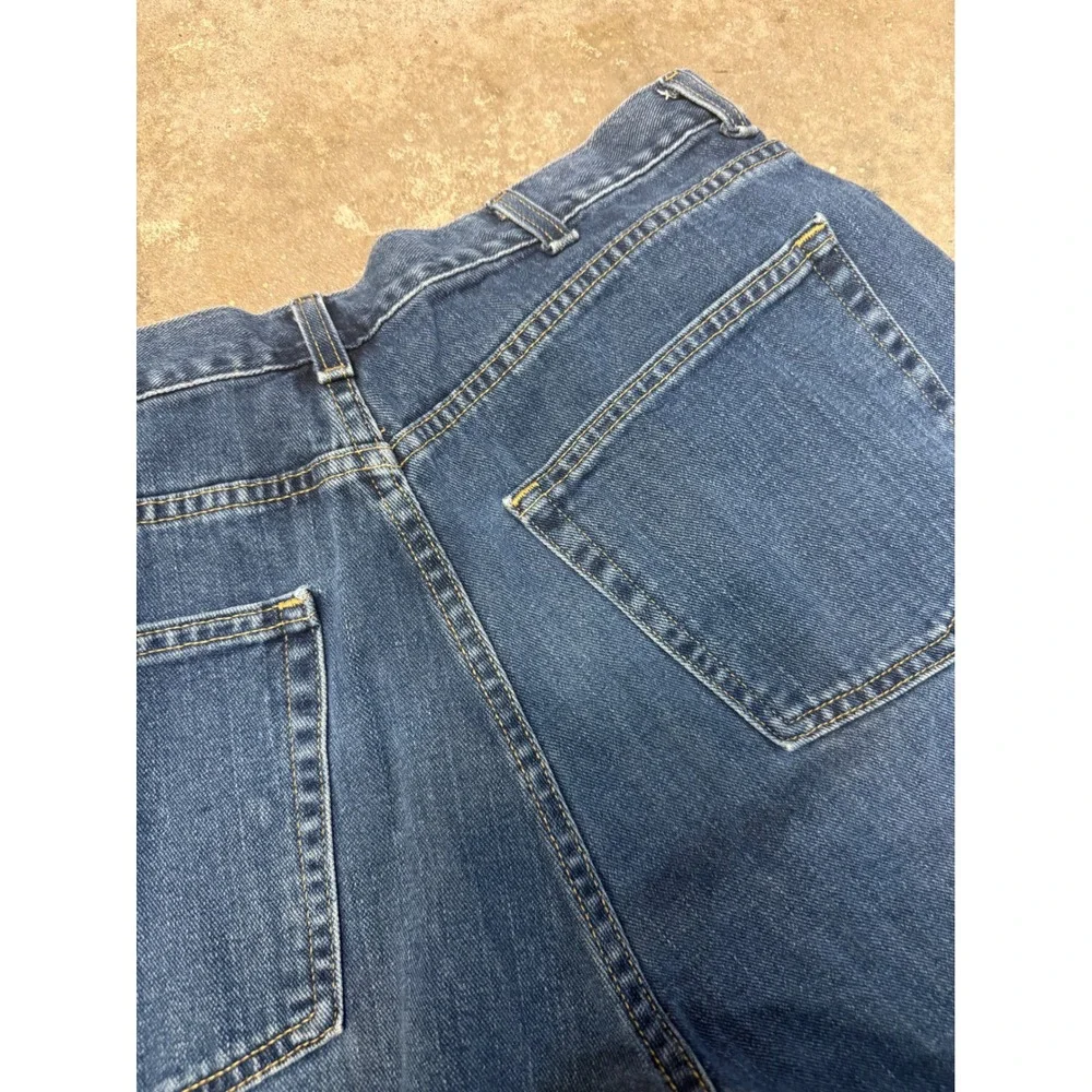 St Johns Bay Mens Denim Shorts Blue Medium Wash Cotton Relaxed Fit Size 38